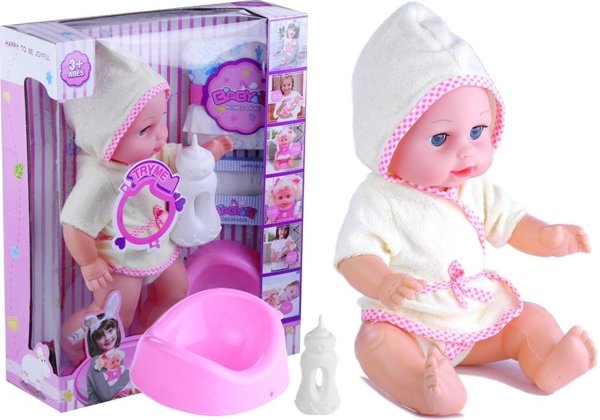 Babypuppe mit Töpfchen Flasche Wegwerfwindel Set für Mädchen Puppe Baby