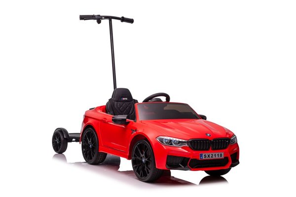 Batteriebetriebenes Auto BMW M5 mit Plattform für Eltern, rot, lackiert