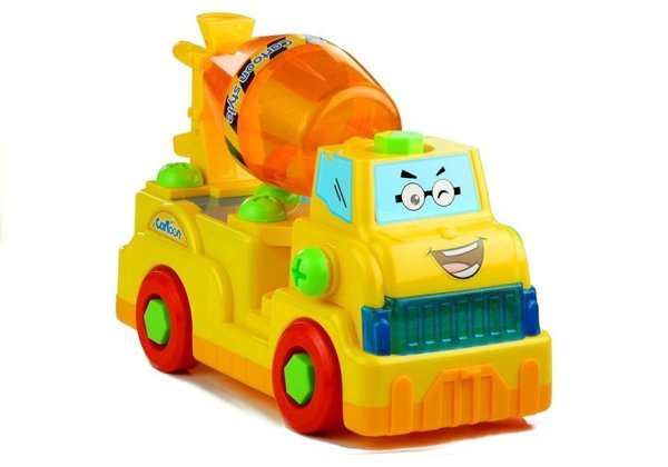 Betonmischer Montage Spielzeug + Schrauber Fahrzeug Set für Kinder 