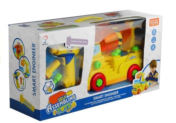 Betonmischer Montage Spielzeug + Schrauber Fahrzeug Set für Kinder 