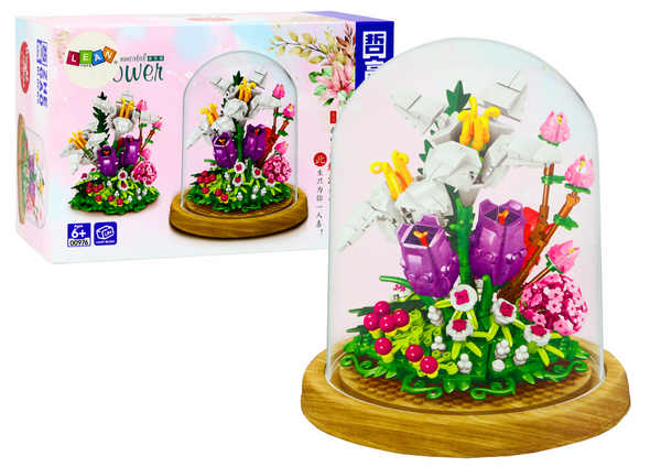 Blumen in einer Box, Set mit 487 Elements-Blöcken