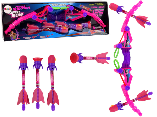 Bogenschießen Arcade-Spiel für Kinder Rosa leuchtende Pfeile Pfeife