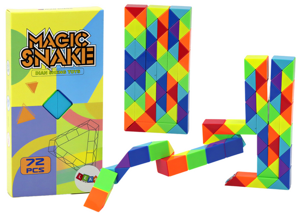 Bricks Arcade-Spiel, Puzzle, pädagogisch, bunt, Schlange, 72 Teile.