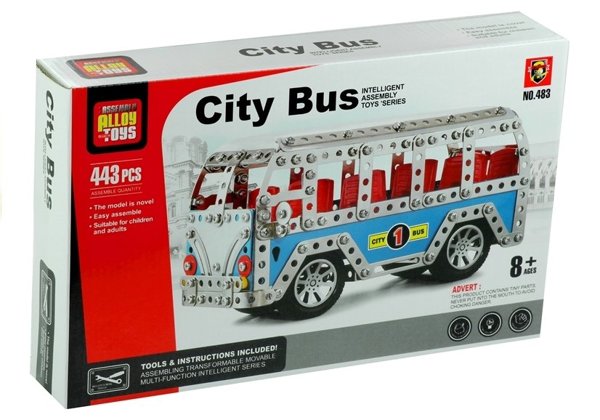 Bus zum Zusammenfügen 443 Elemente Werkzeuge Spielzeug 