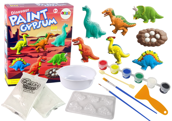 DIY-Gipsabguss-Set Dinosaurier bemalen