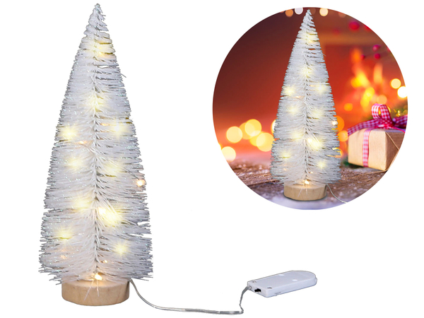 Dekorativer weißer Weihnachtsbaum Weihnachtsbeleuchtung Weihnachtsdekoration