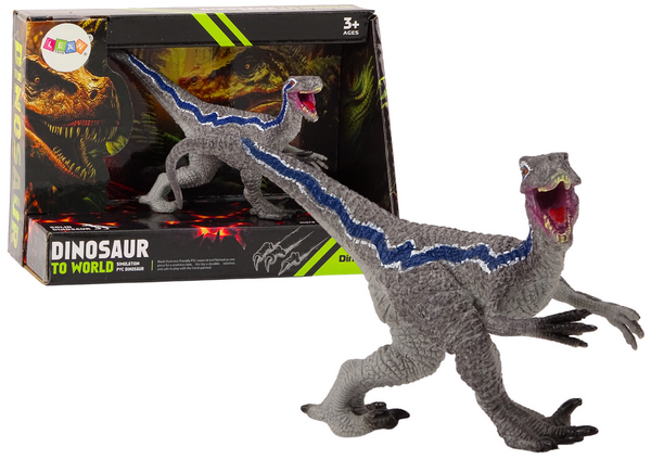 Dinosaurier-Sammelfigur Velocitaptor Grau 1El