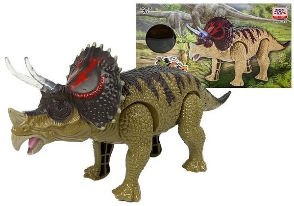 Dinosaurier Triceratops Rex Batteriebetrieben Grün