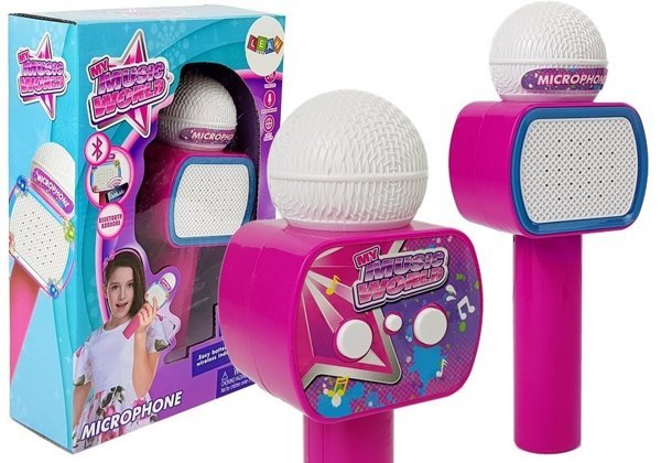 Drahtloses Karaoke-Bluetooth-Lautsprecher für Kindermikrofon Rosa