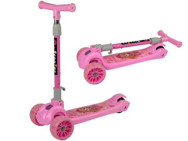 Dreirad Balance Scooter Leuchtende Räder Rosa Mädchen