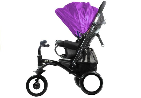 Dreirad PRO400 Violett Liegefunktion Lenkstange Schaumstoffräder Kinderdreirad