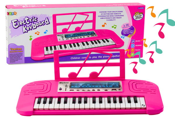 E-Piano für Kinder, 36 Melodien, Pink