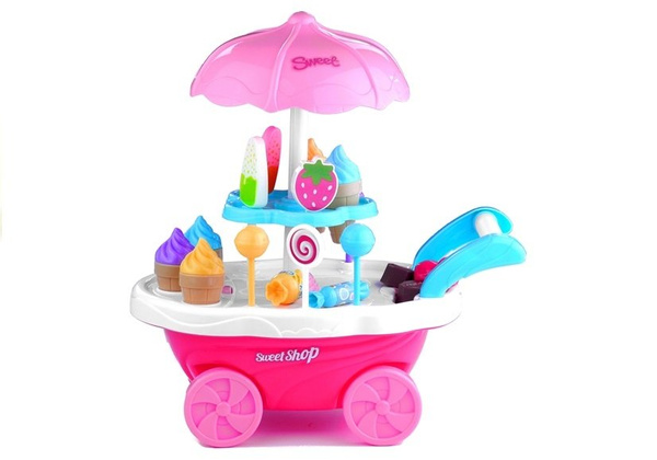 Eisdiele 30 Elemente Sound&Licht Süßigkeiten Konditorei Kaufladen