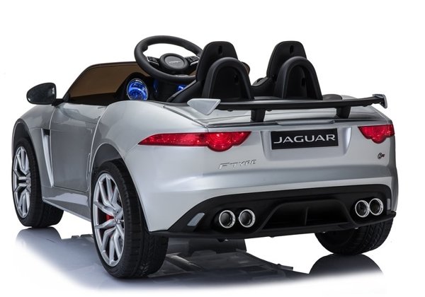 Elektroauto Jaguar F-Type Silbern lackiert EVA-Reifen Ledersitz Auto