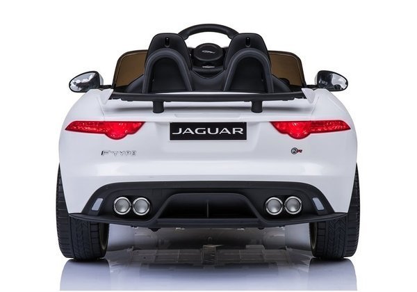 Elektroauto Jaguar F-Type Weiß EVA-Reifen Ledersitz 2.4G USB SD MP3 Auto