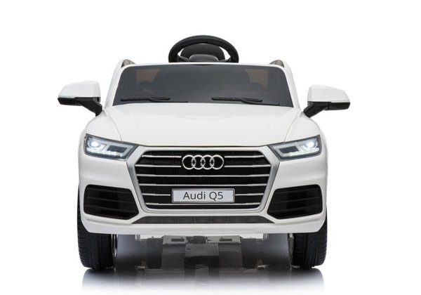 Elektroauto für Kinder Audi Q5 Weiß EVA-Reifen Ledersitz 2.4G Fernbedienung 