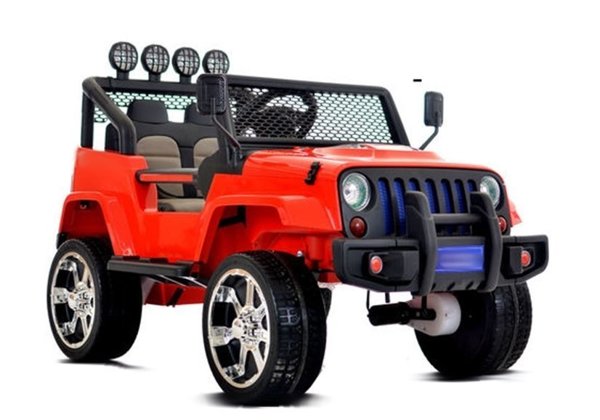 Elektroauto für Kinder S2388 Off-Road Jeep Rot 2.4G EVA-Reifen 2x45W 