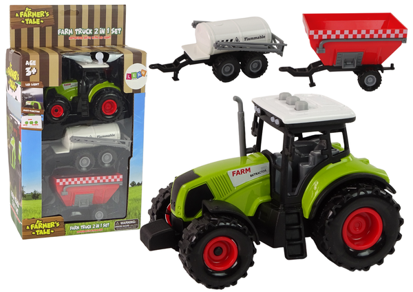 Farmer Traktor Set + 2 Landmaschinen Farm Truck Set