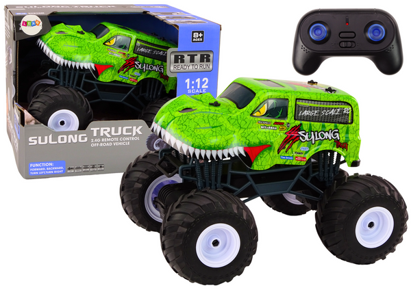 Ferngesteuertes Geländewagen 2.4G RC 1:12 Dinosaurier Grün