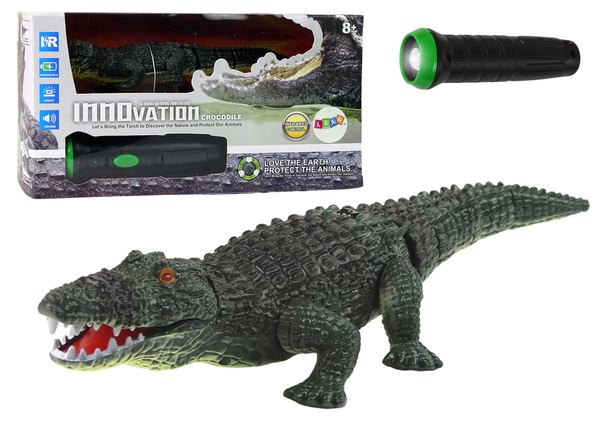 Ferngesteuertes Krokodil mit Taschenlampensteuerung