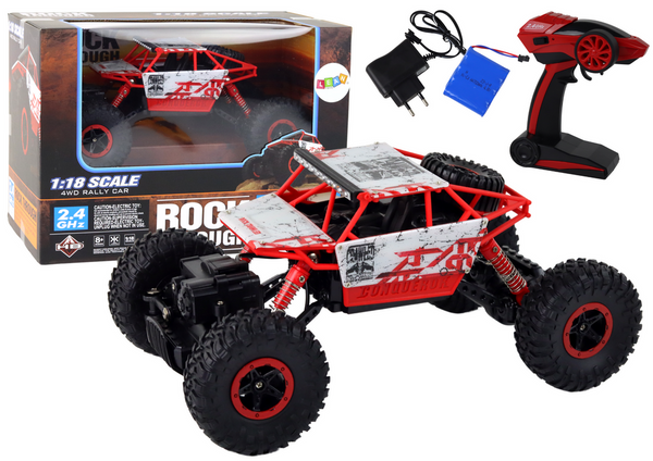 Ferngesteuertes RC-Offroad-Auto 1:18 2,4G Rot