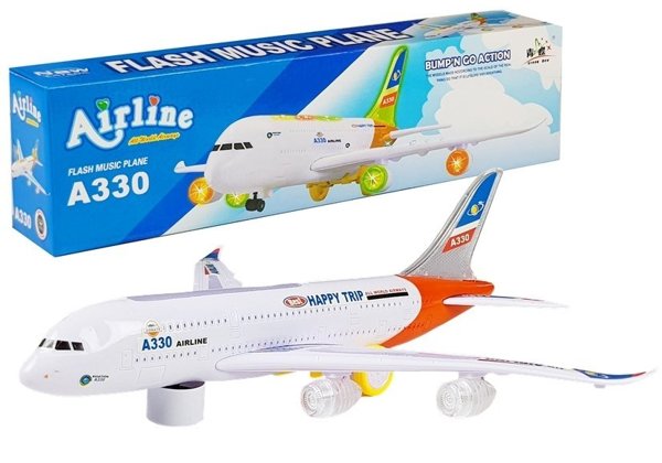 Flugzeug 45 cm Bump n Go Sound&Licht Spielzeug Passagierflugzeug