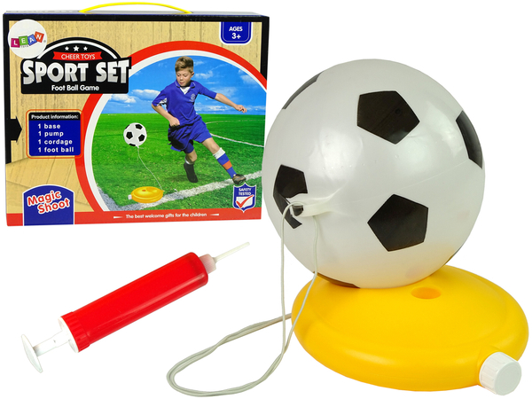 Fußball-Set Ball an einer Schnur und Pumpe