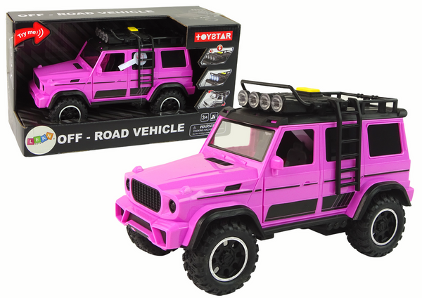 Geländewagen 1:14 mit Friktionsantrieb, Pink