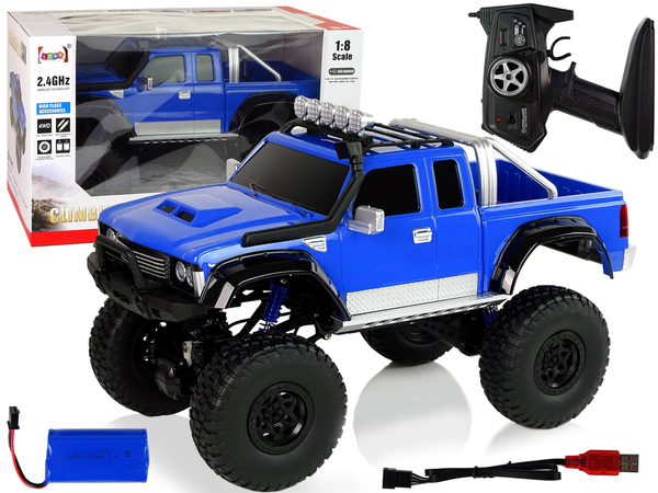 Geländewagen R/C 2.4G Bergsteigerauto 1:8 Blau 4x4