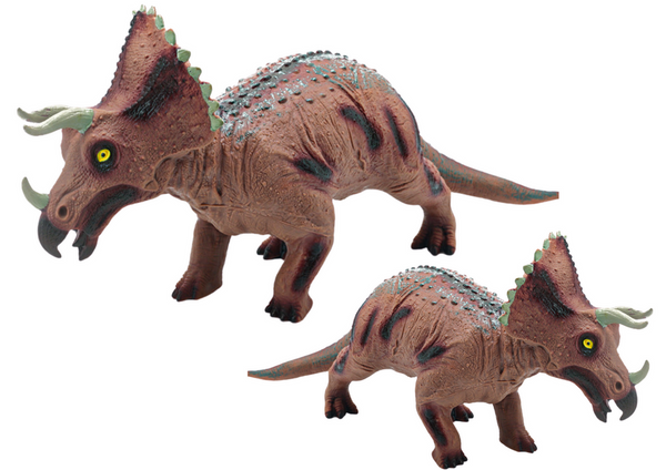 Große Figur Dinosaurier Triceratops Sound 36 cm braun