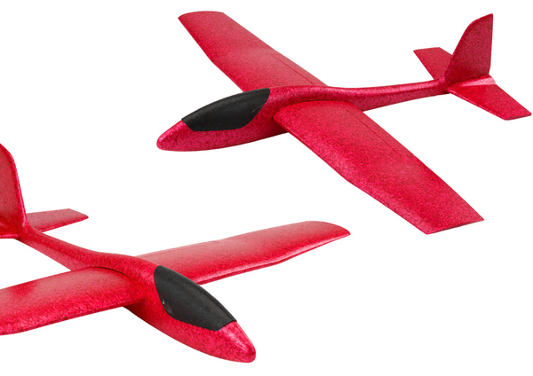 Großer Styropor-Flugzeugschaum-Leichtgleiter, Rot, 68 cm