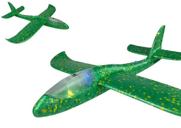 Großes Segelflugzeug aus Styropor Grün
