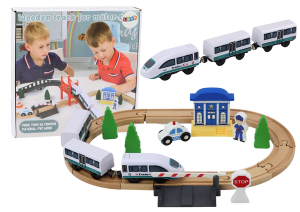 Hölzernes Eisenbahngleis, Zuggleise, Zubehör, Brücke, Polizei, 3,2 m