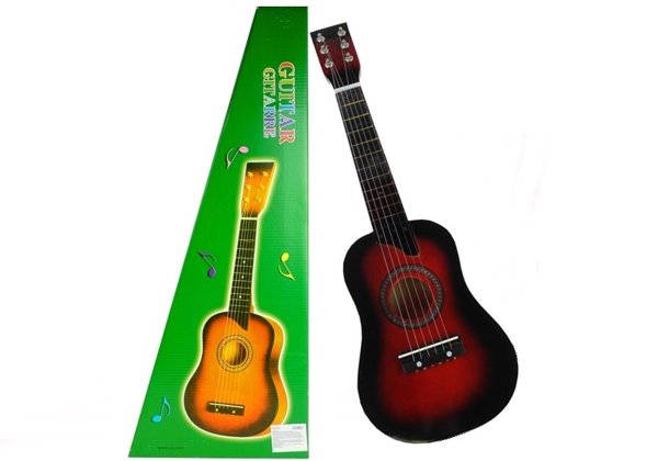 Holzgitarre Plektron Kirsche 60 CM Gitarre für Kinder 3+