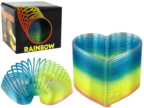 Ikonisches Regenbogen-Frühlingsherz-Glitzer-Beruhigungsgerät, 6 cm