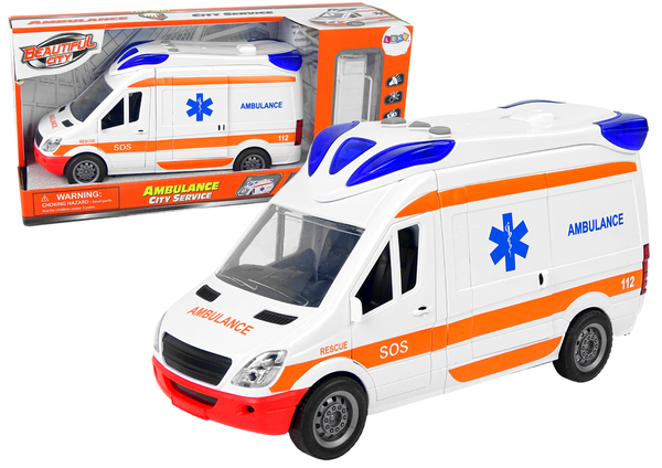 Interaktiver Krankenwagen + Krankentrage Licht- und Soundeffekte  Türen öffnen