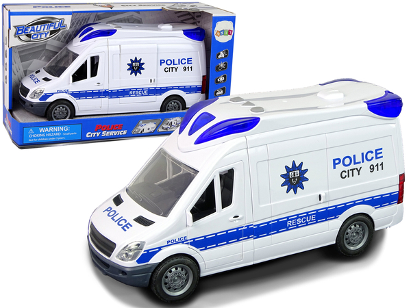 Interaktiver Polizeifunkwagen  Licht- und Soundeffekte!  Türen öffnen!