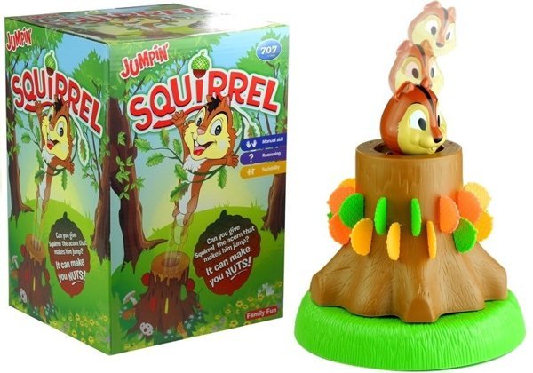 Jumping Squirrel Springendes Eichhörnchen Füttern 24 Eicheln Spiel für Kinder