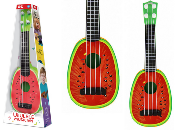 Kinder-Ukulele, Mini-Gitarre, 4 Saiten, Obst, Wassermelone, 38,1 cm