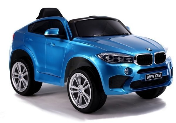 Kinderfahrzeug BMW X6 Blau lackiert Ledersitz EVA-Reifen Auto