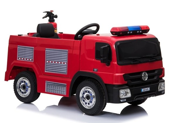 Kinderfahrzeug Feuerwehrauto Rot Elektroauto EVA-Reifen LED Frontscheinwerfer