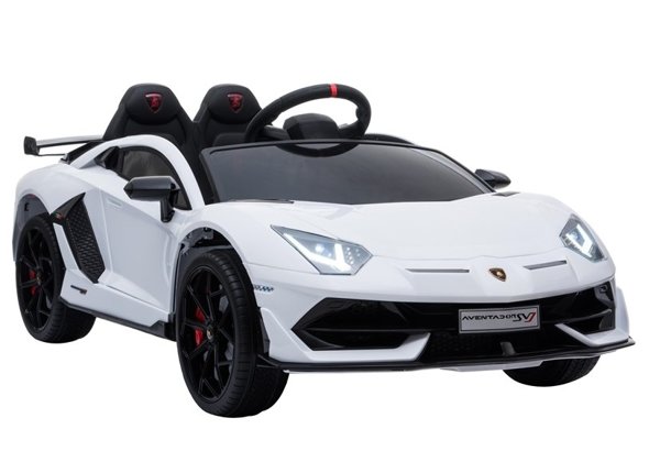 Kinderfahrzeug Lamborghini Aventador Weiß Ledersitz EVA-Reifen Auto