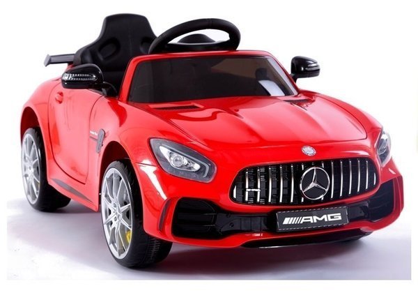 Kinderfahrzeug Mercedes AMG GT Rot lackiert EVA-Reifen Ledersitz Fahrzeug