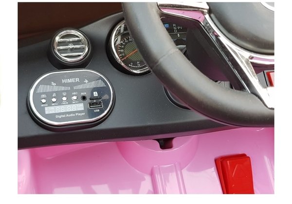 Kinderfahrzeug Mercedes C63 Rosa Elektroauto EVA-Reifen Ledersitz Auto