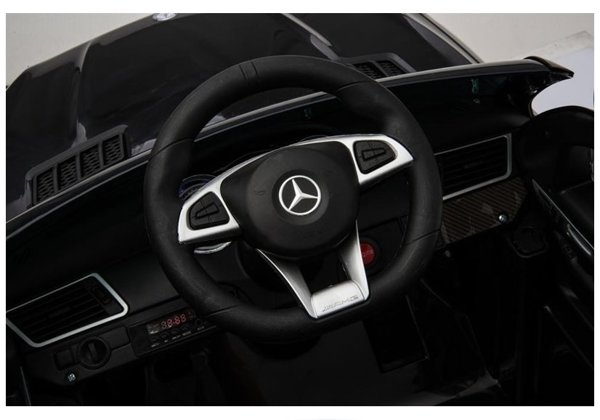 Kinderfahrzeug Mercedes GLE 63S Schwarz lackiert 2x45W Ledersitz EVA-Reifen Auto