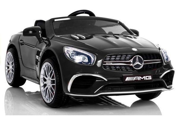 Kinderfahrzeug Mercedes SL65 Auto für Kinder Schwarz lackiert