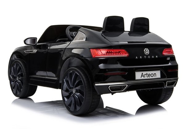 Kinderfahrzeug Volkswagen Arteon Schwarz lackiert Ledersitz EVA-Reifen