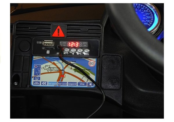 Kinderfahrzeug XMX805 Schwarz 2,4G USB SD Felgen Schalter am Lenkrad 