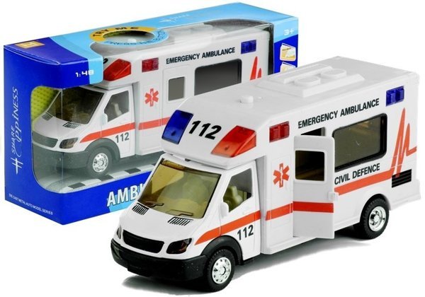 Krankenwagen 1:48 Sound&Licht Fahrzeug Rettungswagen Auto 