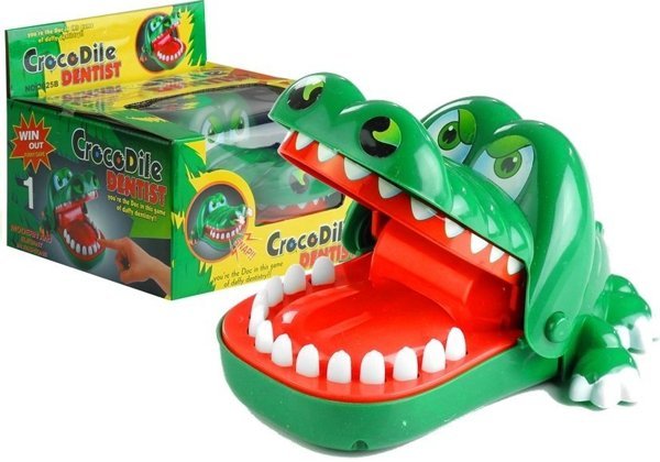 Krokodil beim Zahnarzt Mechanisches Reaktionsspiel Spiel